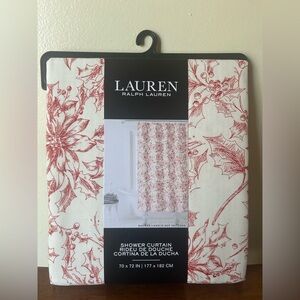 LRL Ralph Lauren Floral Shower Curtain 70x72" Botanical Earthy Boho NIP